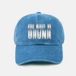 You Might Be Drunk Print Washed Baseball Cap