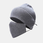 Warm Knitted Hat Face Mask Set Lightweight Ear Cheek Cover