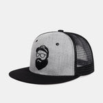 Embroidered Bearded Man Mesh Baseball Cap