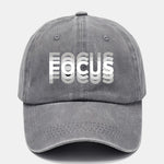 Focus Print Gradient Effect Washed Adjustable Baseball Cap