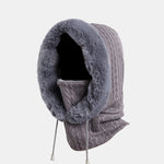 Drawstring Plush Warm Balaclava Hat