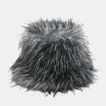 Faux Fox Fur Thickened Fur Plush Bucket Hat