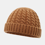 Warm Vintage Cable Knit Beanie Hat