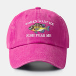 Fun Fishing Embroidery Baseball Cap