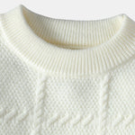 Plaid Crew Neck Knit Sweater