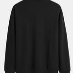 Ribbed Textured Crew Neck Sweatshirt