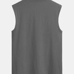 Solid Cotton Sleeveless T-Shirt