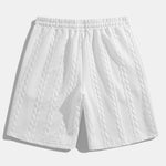 Relax Fit Mid-Length Sleeve Twist Jacquard T-Shirt & Shorts