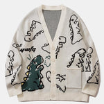 Dinosaur Print Button Up Cardigan
