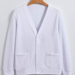 Ribbed Knit Cardigan With Pockets