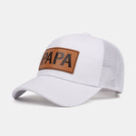 PAPA Faux Leather Label Baseball Cap