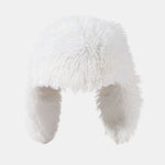 Cute Cartoon Rabbit Ear Decor Soft Furry Warm Plush Hat With Fun Designer