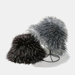 Faux Fox Fur Thickened Fur Plush Bucket Hat