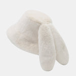 Plush Bucket Hat With Rabbit Ear Design
