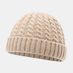 Warm Vintage Cable Knit Beanie Hat