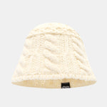 Solid Color Wool Coarse Texture Warm Knitted Bucket Hat