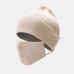 Warm Knitted Hat Face Mask Set Lightweight Ear Cheek Cover