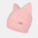 Unisex Cat Ear Shaped Plush Elastic Knitted Hat