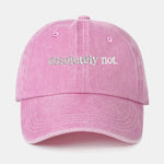 Absolutely Not Embroidery Washed Baseball Cap