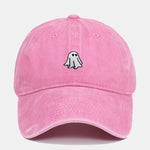 Classic Ghost Embroidered Washed Baseball Cap