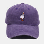 Rude Duck Embroidery Washed Baseball Cap