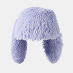 Cute Cartoon Rabbit Ear Decor Soft Furry Warm Plush Hat With Fun Designer