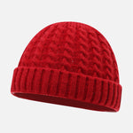 Warm Vintage Cable Knit Beanie Hat