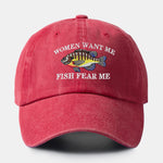 Fun Fishing Embroidery Baseball Cap