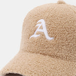 Embroidered Letter Pattern Plush Baseball Cap