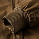 Teddy Lined Zip Up Chino Bomber Jacket