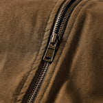 Teddy Lined Zip Up Chino Bomber Jacket
