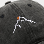 Mountain Embroidered Washed Distressed Baseball Cap
