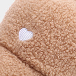 Stylish Plush Baseball Cap With Heart And Letter Embroidery