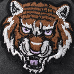 Street Fashion Tiger Embroidery Washed Distressed Baseball Cap
