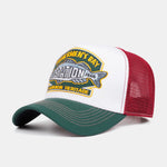 Vintage Fishing Embroidery Mesh Baseball Cap