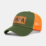PAPA Faux Leather Label Baseball Cap