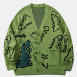 Dinosaur Print Button Up Cardigan