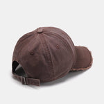 Slogan Embroidery Washed Baseball Cap