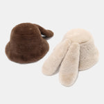 Plush Bucket Hat With Rabbit Ear Design