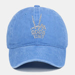 Skull Embroidery Pattern Vintage Distressed Washable Baseball Cap