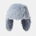 Cute Cartoon Rabbit Ear Decor Soft Furry Warm Plush Hat With Fun Designer