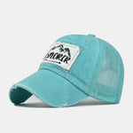 Mountain Patch Embroidery Distressed Baseball Cap