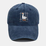 Funny Silly Goose Embroidered Washed Baseball Cap