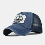 Mountain Patch Embroidery Distressed Baseball Cap