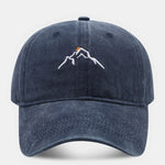 Mountain Embroidered Washed Distressed Baseball Cap