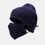 Warm Knitted Hat Face Mask Set Lightweight Ear Cheek Cover