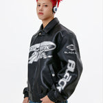 Black Air Techwear Leather Jacket