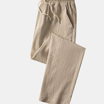 Crinkle Textured Straight Leg Pants