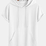 Kangaroo Pocket Ribbed Hooded T-Shirt