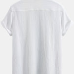 Textured Contrast Cuban Shirt